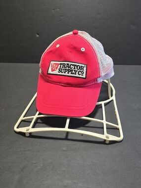 Tractor Supply Company TSC Cap Hat Strapback Mesh Back Red White
